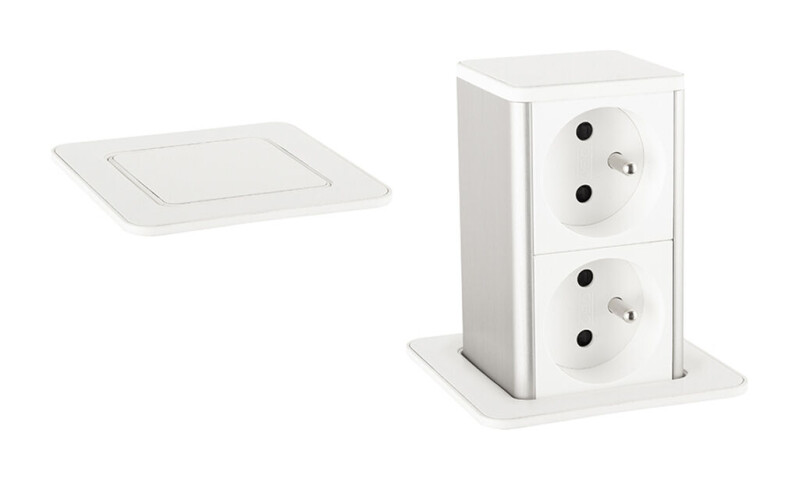 Elektrická zásuvka PowerUp 2x230V bílá